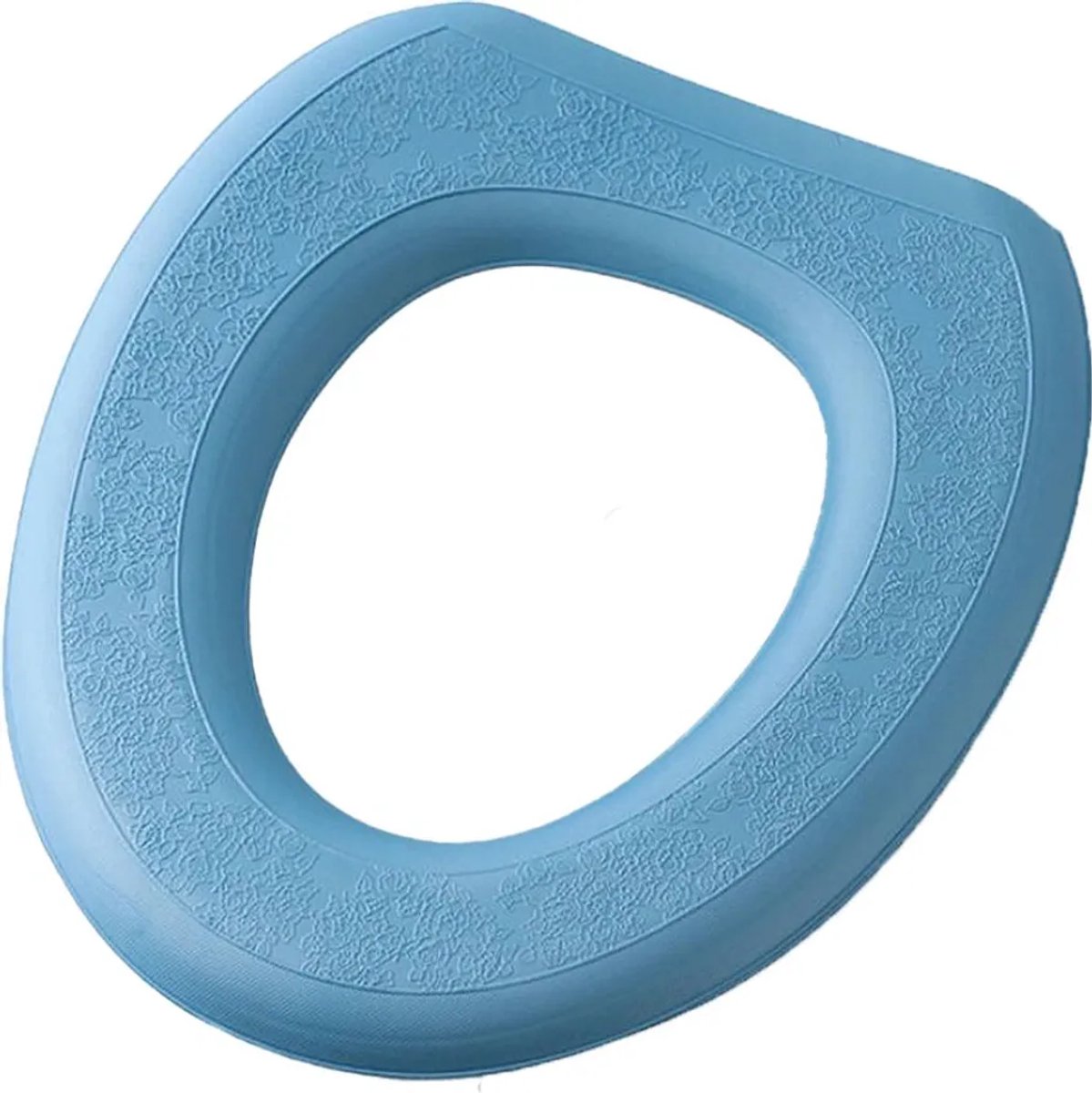 Toiletbrilhoes, zacht toiletbrilkussen, universeel zelfklevend ontwerp, Geschikt voor gebruik in de badkamer, blauw.