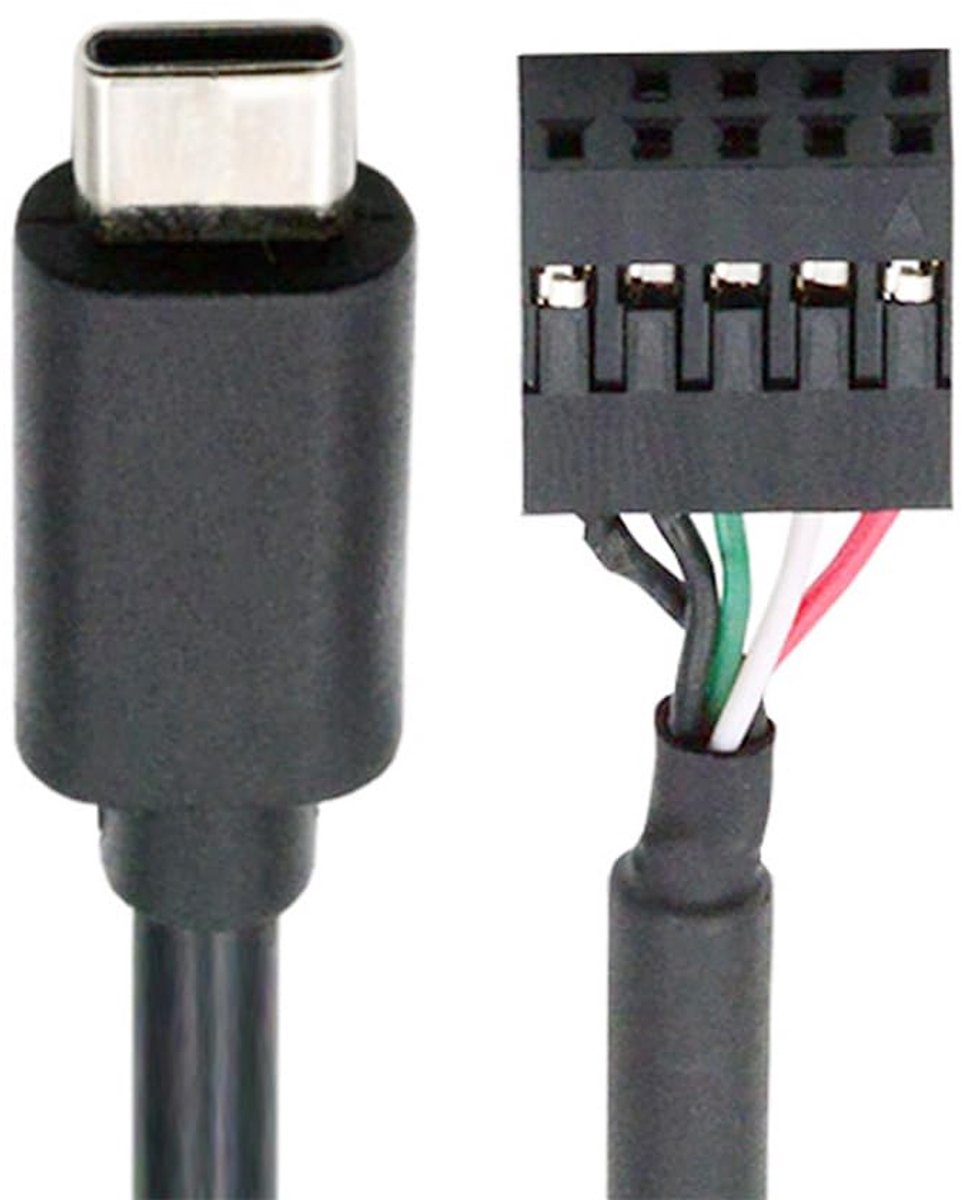 USB 2.0 Motherboard 9pin 10pin Header to Type-C USB-C Cable 50cm for Mini Monitor Sensor Panel Camera - ShopVlot