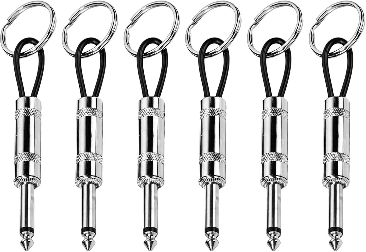 6 Pcs Key Holders, Key Holder, Guitar Plug, Key Rack, Key Storage with 5 Guitar Plugs for Wall Mounting to Music Room - ShopVlot