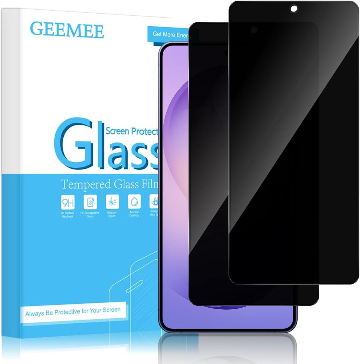 Beschermfolie voor Samsung Galaxy S26, pantserglas, privacyfolie, 2 stuks, hardheid 9H, zonder luchtbellen - ShopVlot