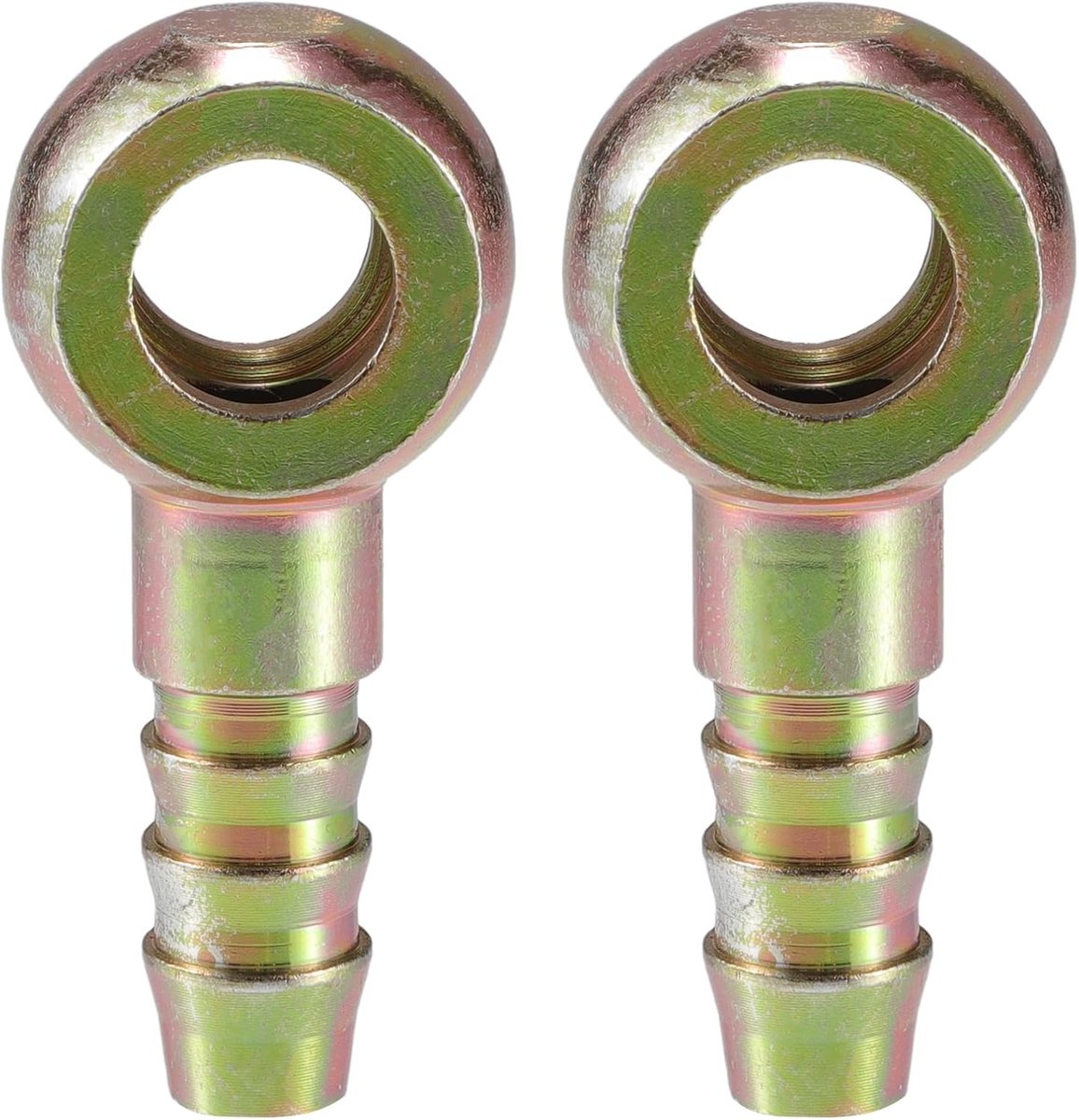 A ABSOPRO Universal Banjo Bolts 10mm ID 10mm OD Adapter Hose Connector Banjo Replacement for Motorcycle Car Metal - ShopVlot