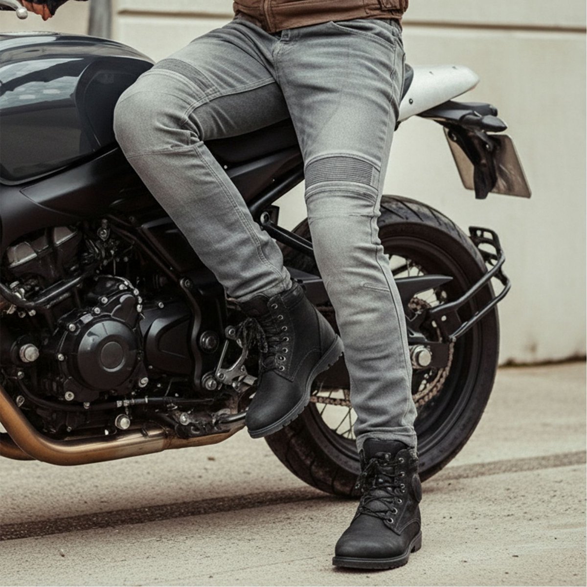 DXR Motorjeans - Kaptor - Grijs - XXXL – foto 5