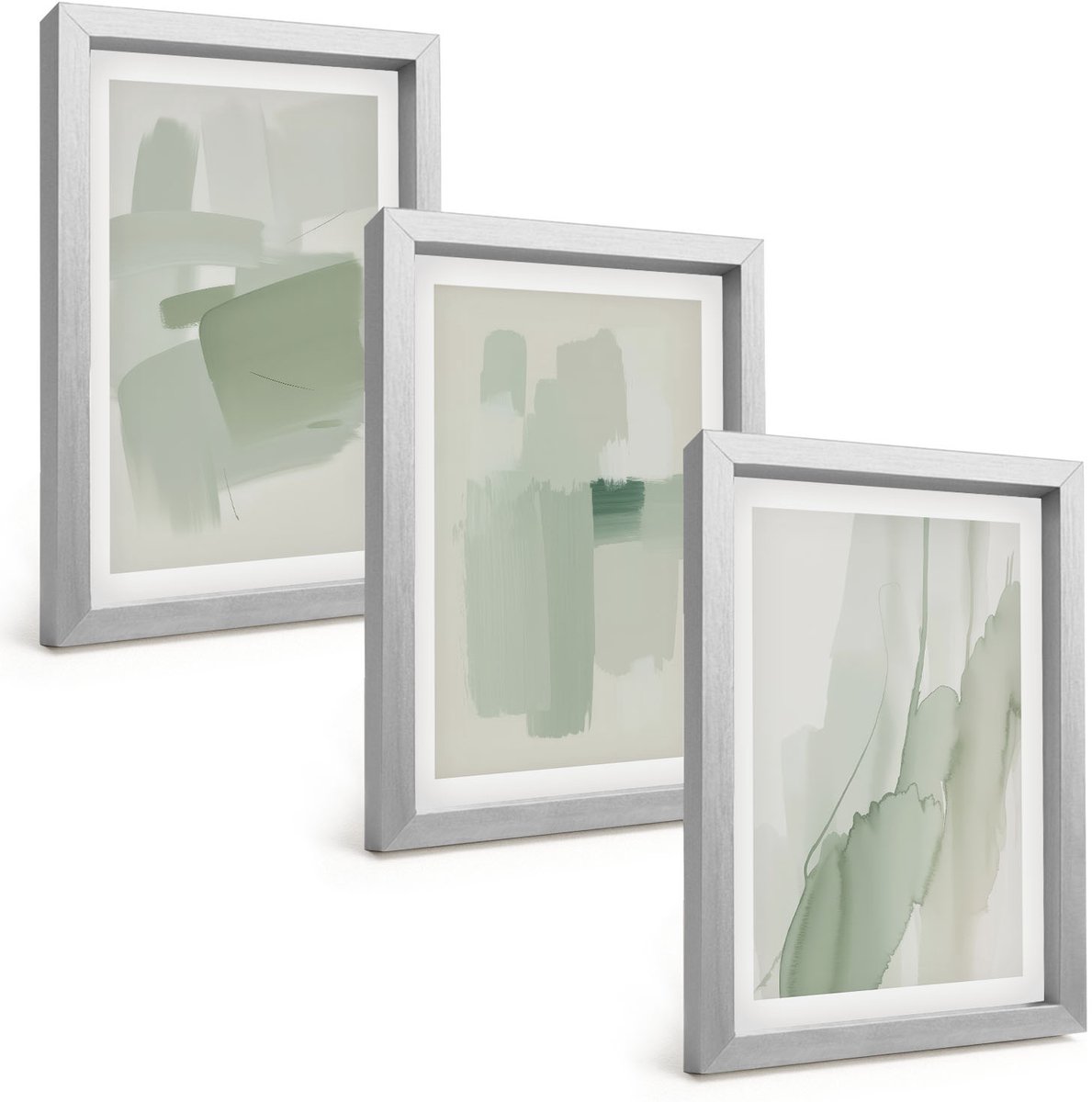 Tulup 4-Delige Schilderij Set - Abstracte patronen in aquarelstijl - 20 x 30 cm - Wanddecoratie - Schilderijen Set - Interieur
