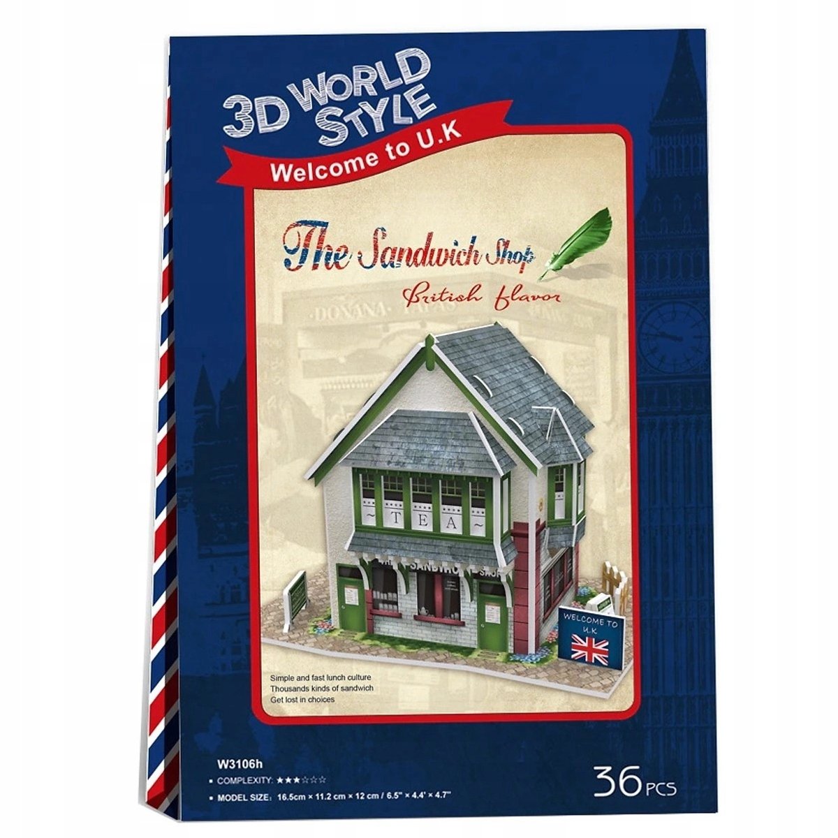 3D Wereld Huizen Puzzel - 36 Stukjes, Vanaf 3 Jaar