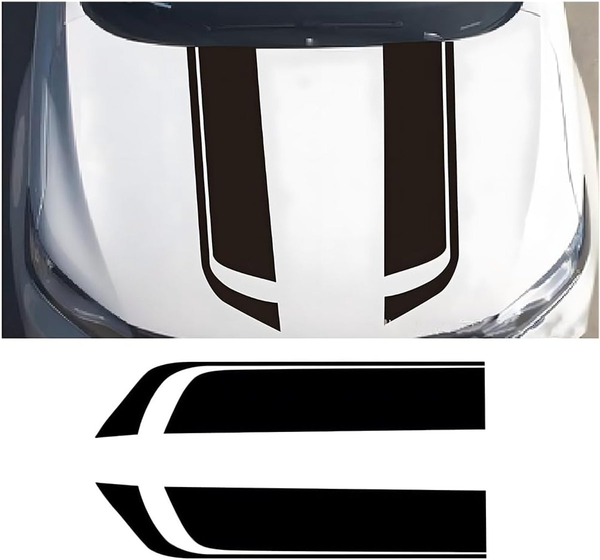 Car Hood, Strips Stickers, Universal Sports Racing Stripes, Bodywork, Side Cover, Bumper Sticker, Universal Decorative - ShopVlot