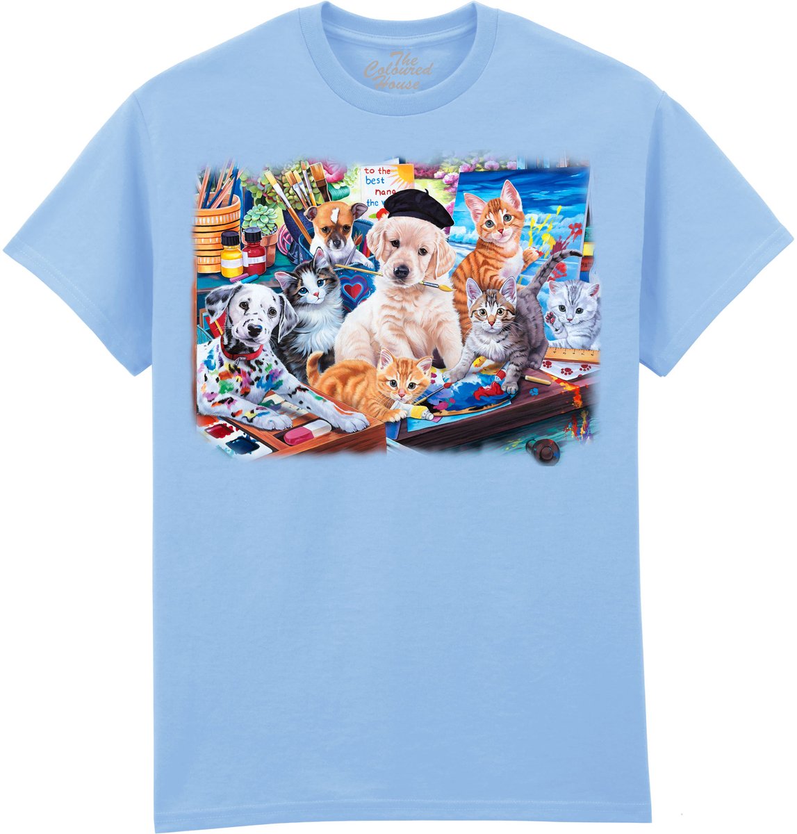 Puppies And Kittens Art Studio The Coloured House T-shirt M
