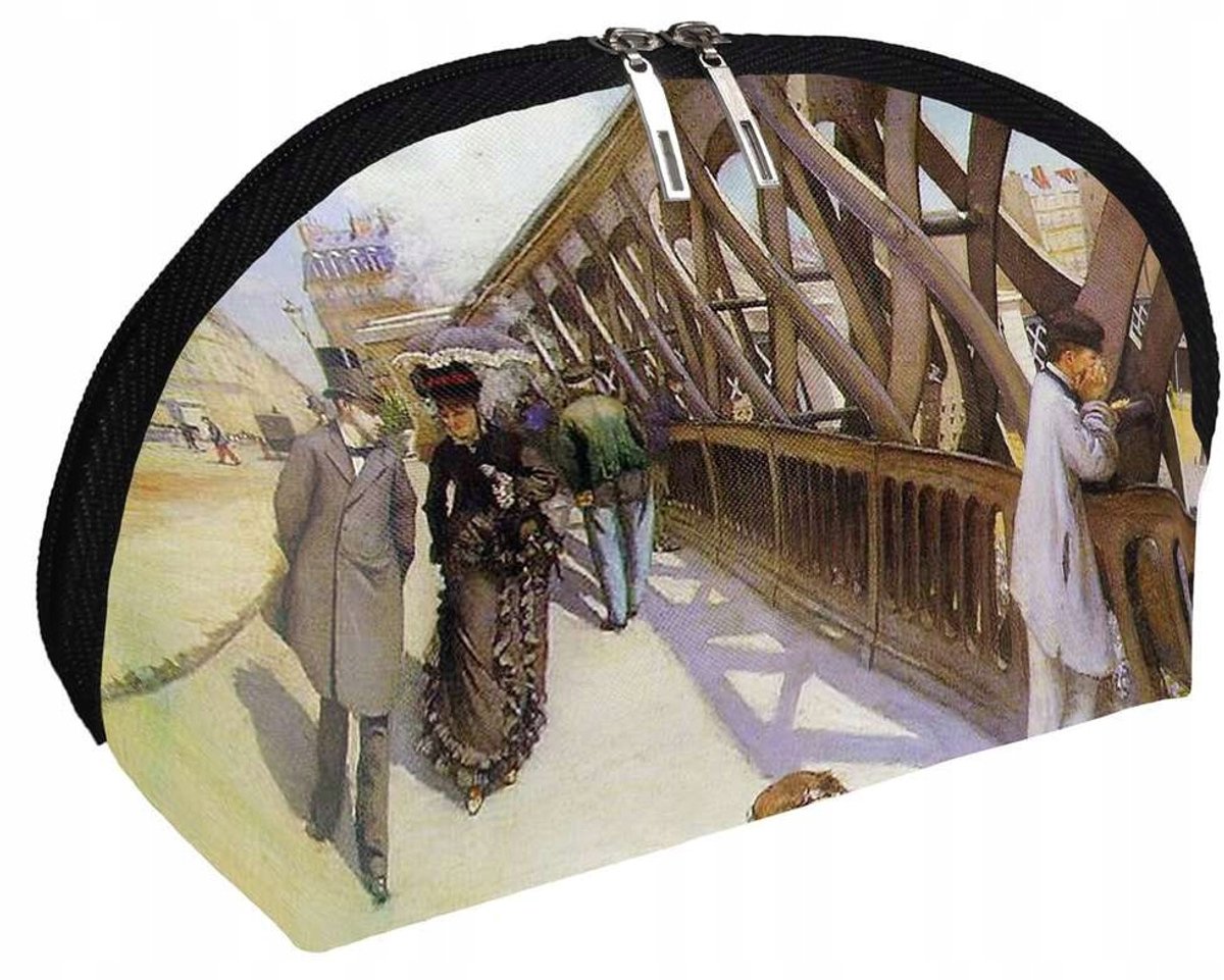 Gustaaf Caillebotte 'Brug van Europa' Toilettas - Waterdicht & Duurzaam