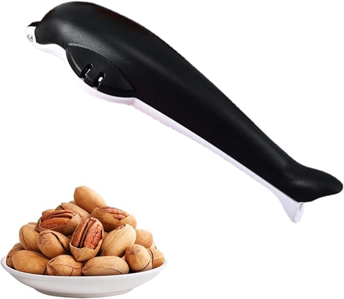 1 stuk-Notenkraker-notenkraker walnoten-Kastanjeclip-notenopener -Kastanje-Tang-antislip handgrepen-Notenkraker Voor Kastanjes-Keukengerei-geschikt voor walnoten, hazelnoten, noten, amandelen, zeevruchten-Zwart
