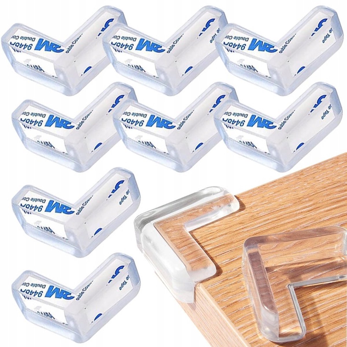 8x Hoekbeschermers voor Meubels - Transparant, Zacht PVC