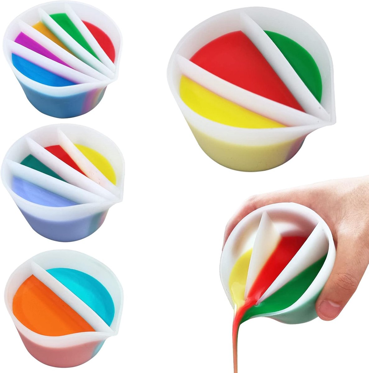 Split Cup for Paint Casting Liquid Art Acrylic Paint, Resin Casting, DIY Painting, Tools, Drawing Accessories - ShopVlot