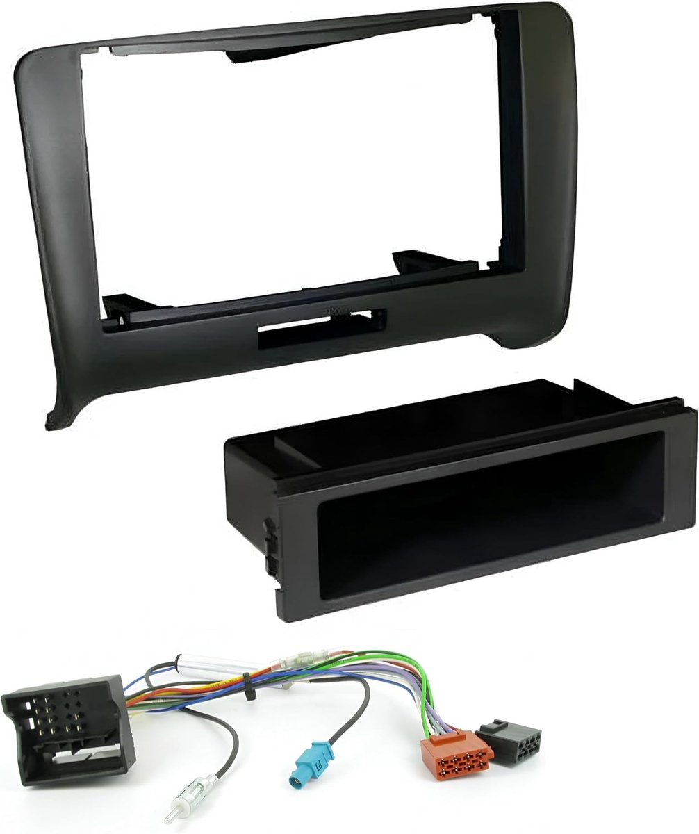 Radio panel kit 1-din/ 2-din bevesitigingskkitFront Panel Frame Suitable for Audi TT (8J) 2006-2014 - ShopVlot