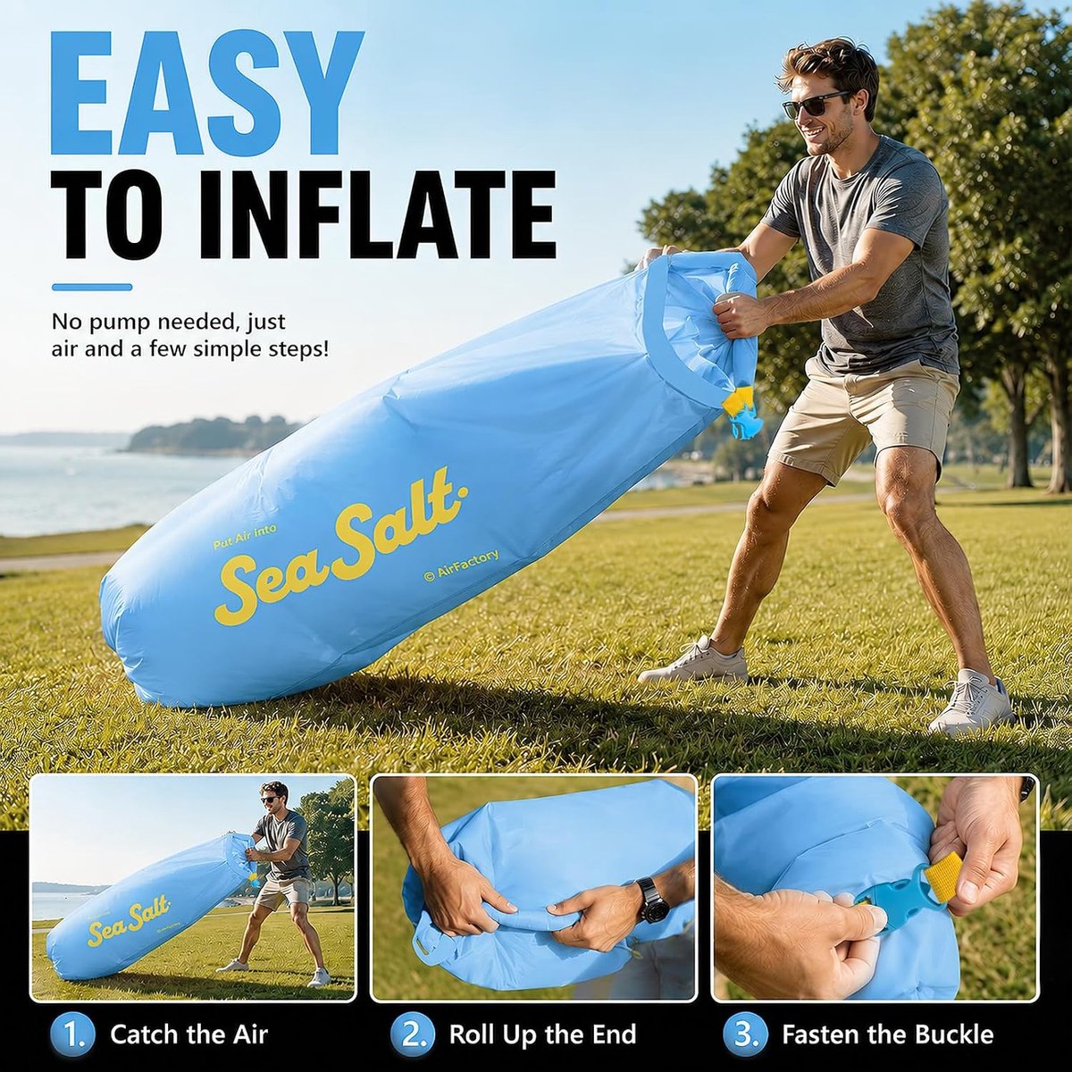 Inflatable Sofa, Inflatable Beach Armchair, Inflatable Camping Sofa, Portable Inflatable Sofa, Inflatable Lounge Bed - ShopVlot