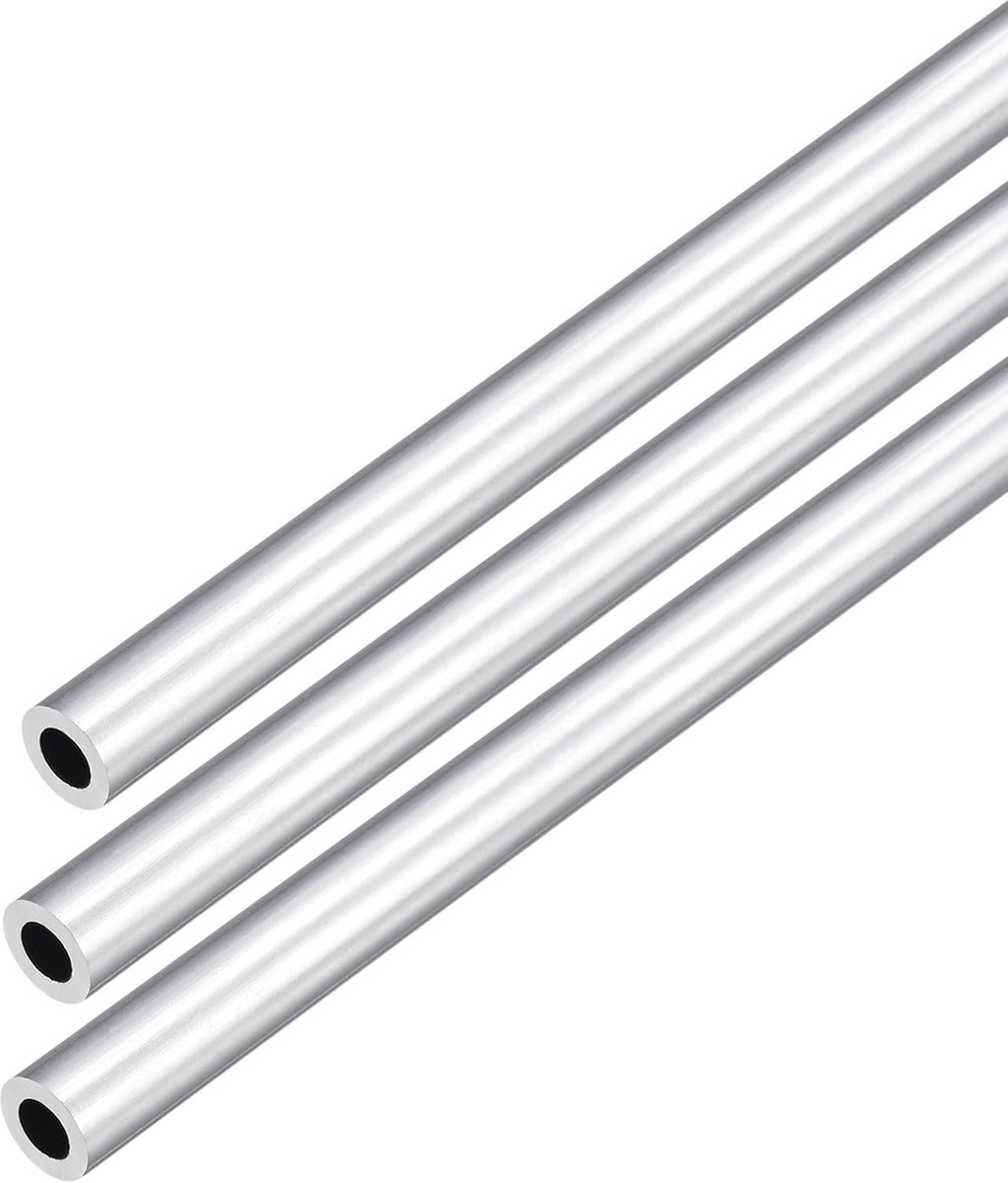 DMiotech 3pcs (9mm OD x 5mm ID) 6063 Aluminum Round Tube 250mm Length Industry Metal Tube for Machinery Frame - ShopVlot