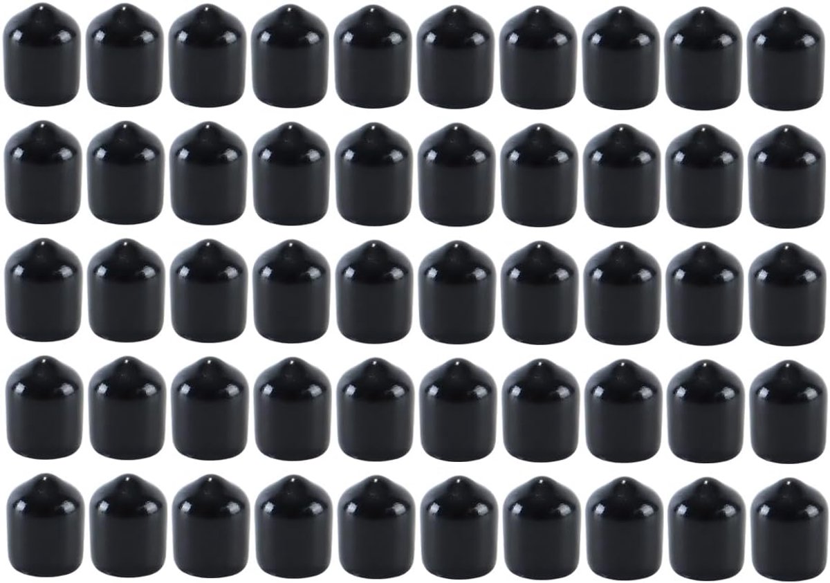 EPVC-stofkappen 50 stuks - zwarte SMA-coaxiale doppen - nauwkeurige pasvorm - bescherming tegen stof en vuil - ShopVlot