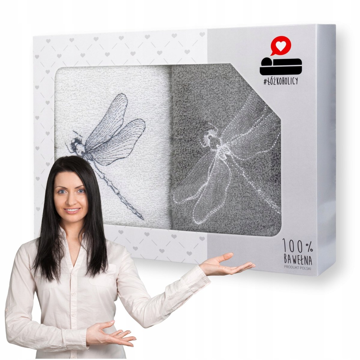 Luxe Handdoekenset Luba 2 stuks 50x100cm - Cadeau in doos