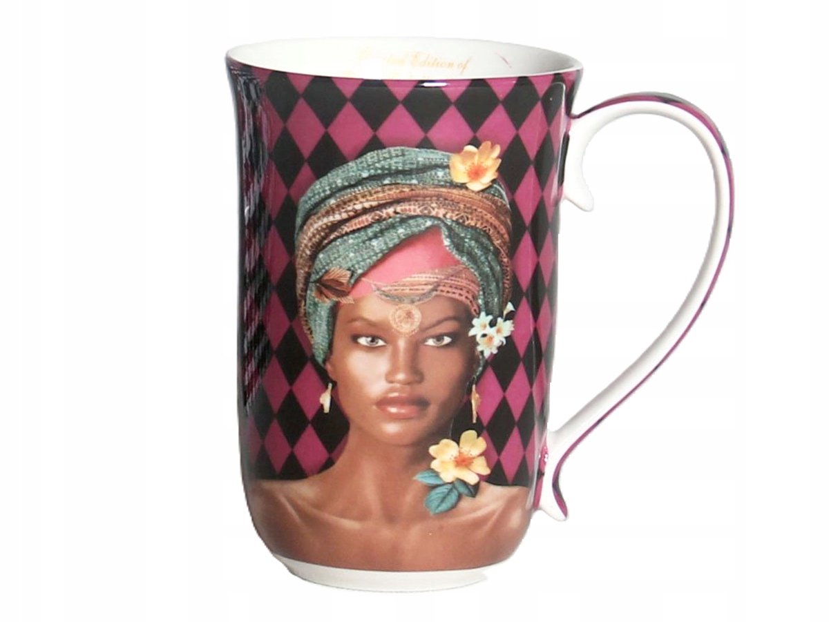 Grote Porseleinen Mok 400 ml - Artistiek Vrouwelijk Design