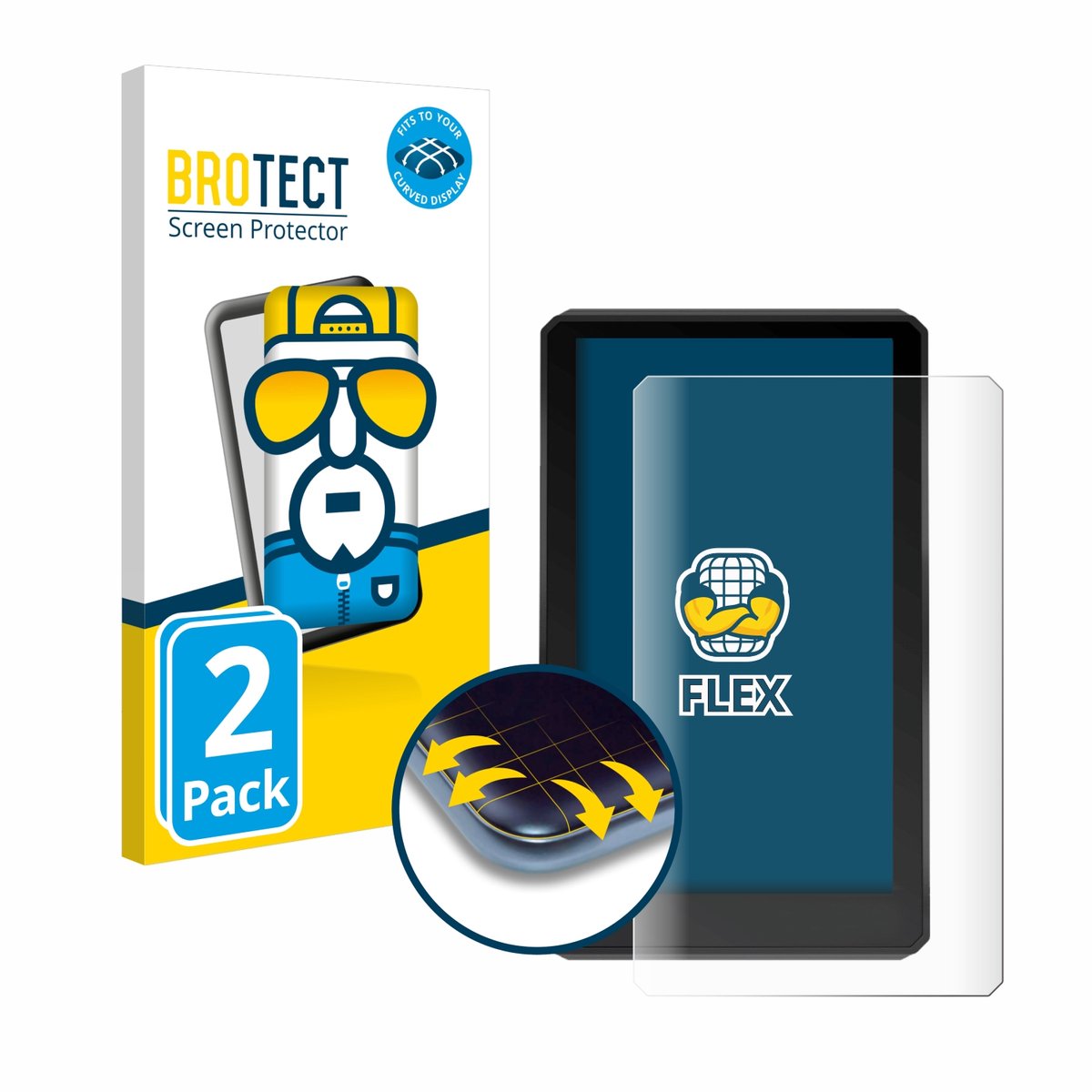BROTECT - Screenprotector voor Garmin zumo XT - Folie Beschermfolie transparant volledig dekking - 2 Stuks
