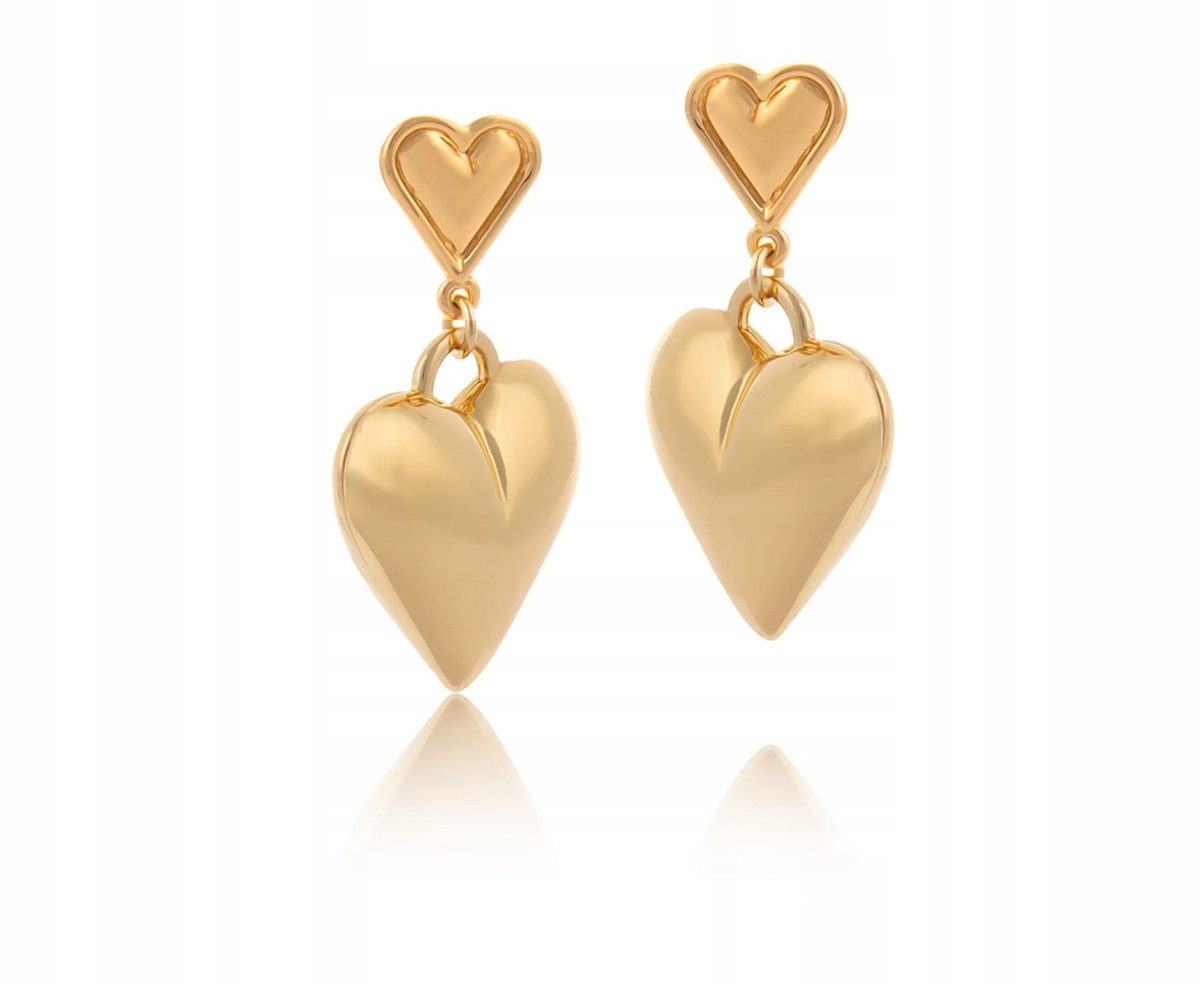 Gouden Hartjes Oorbellen, Hangend aan Kleine Hartjes