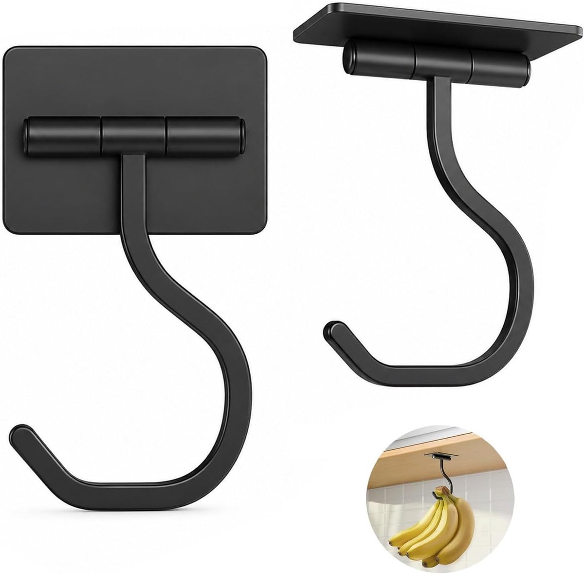 2 self-adhesive hanging banana holders for kitchen cabinet systems - ShopVlot