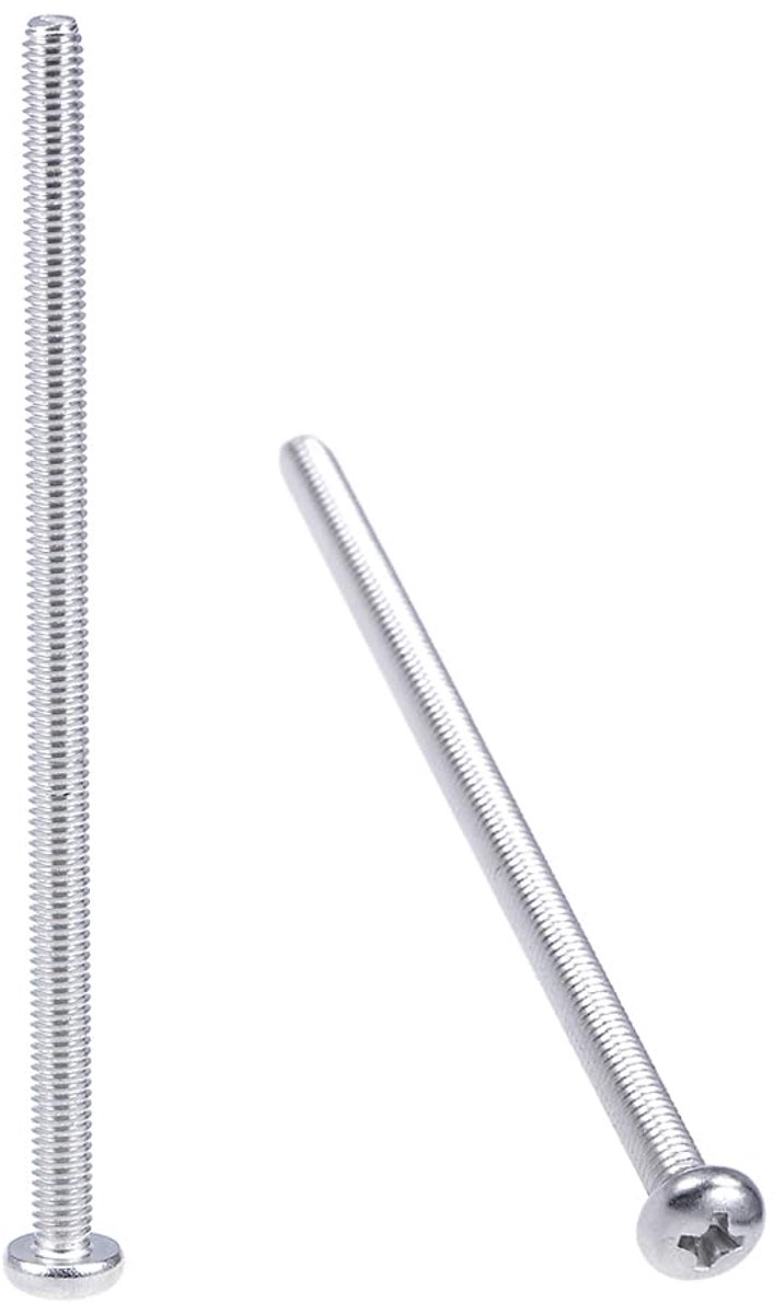 sourcing map M4 x 80mm Metal Screws Cylindrical Phillips Head Cross Head Screws Fixing Bolts 10pcs - ShopVlot