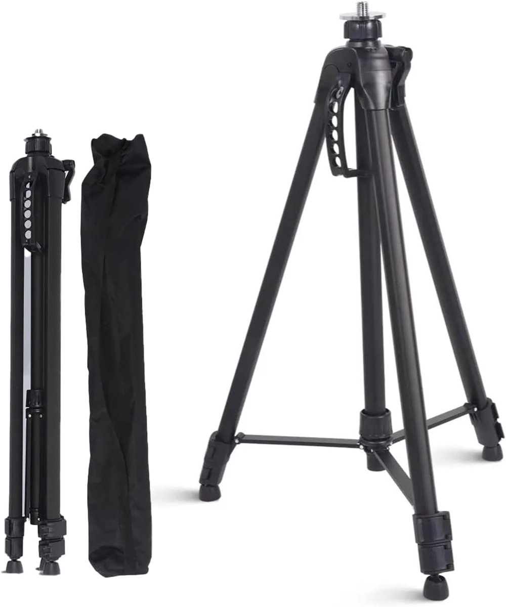 NEWFUN Tripod Laser, Cross Line Laser Tripod, Aluminium, Black, Suitable for Laser Devices, Height: 58 cm-63 mm - ShopVlot