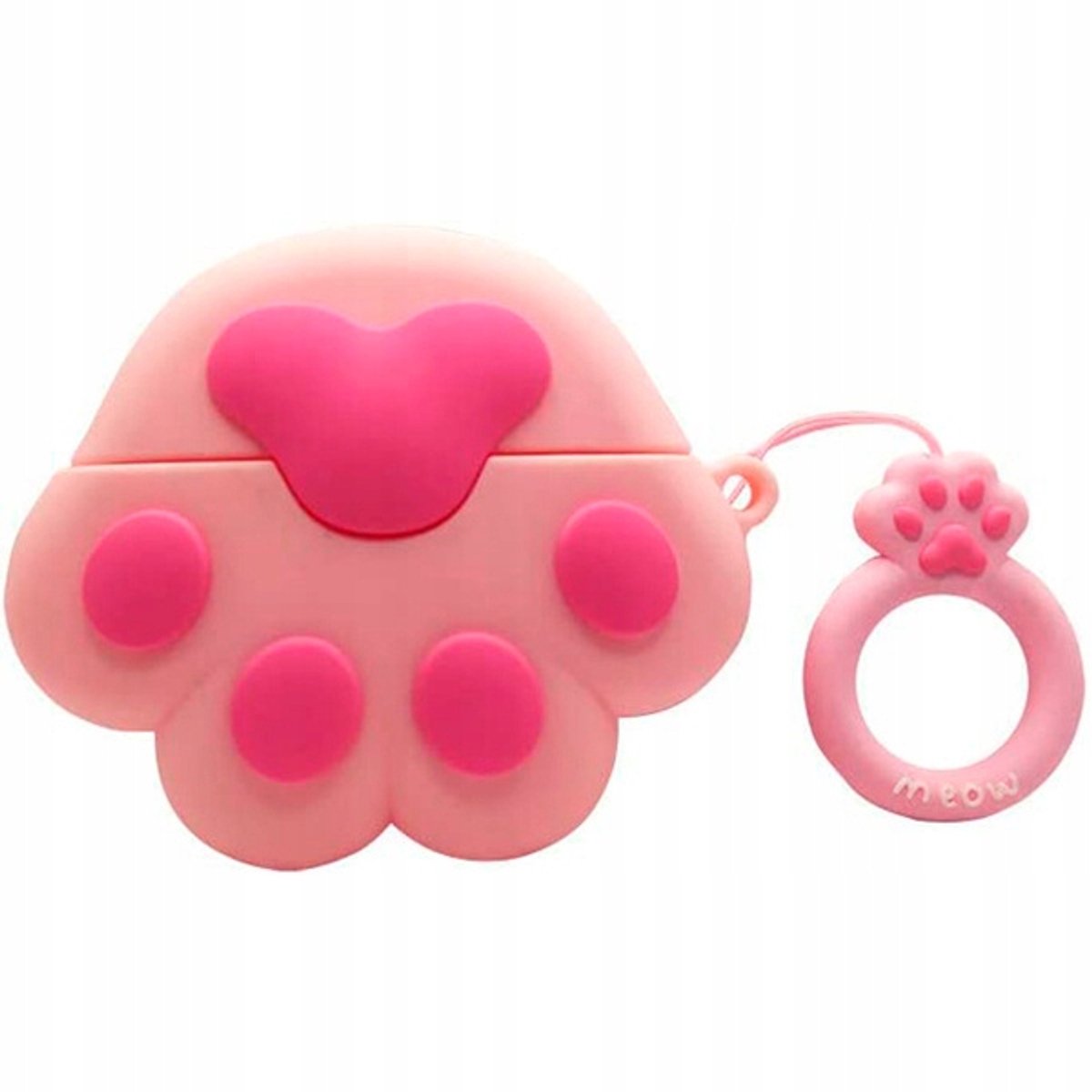 3D Kattenpootje Siliconen Hoesje voor AirPods Pro - Roze