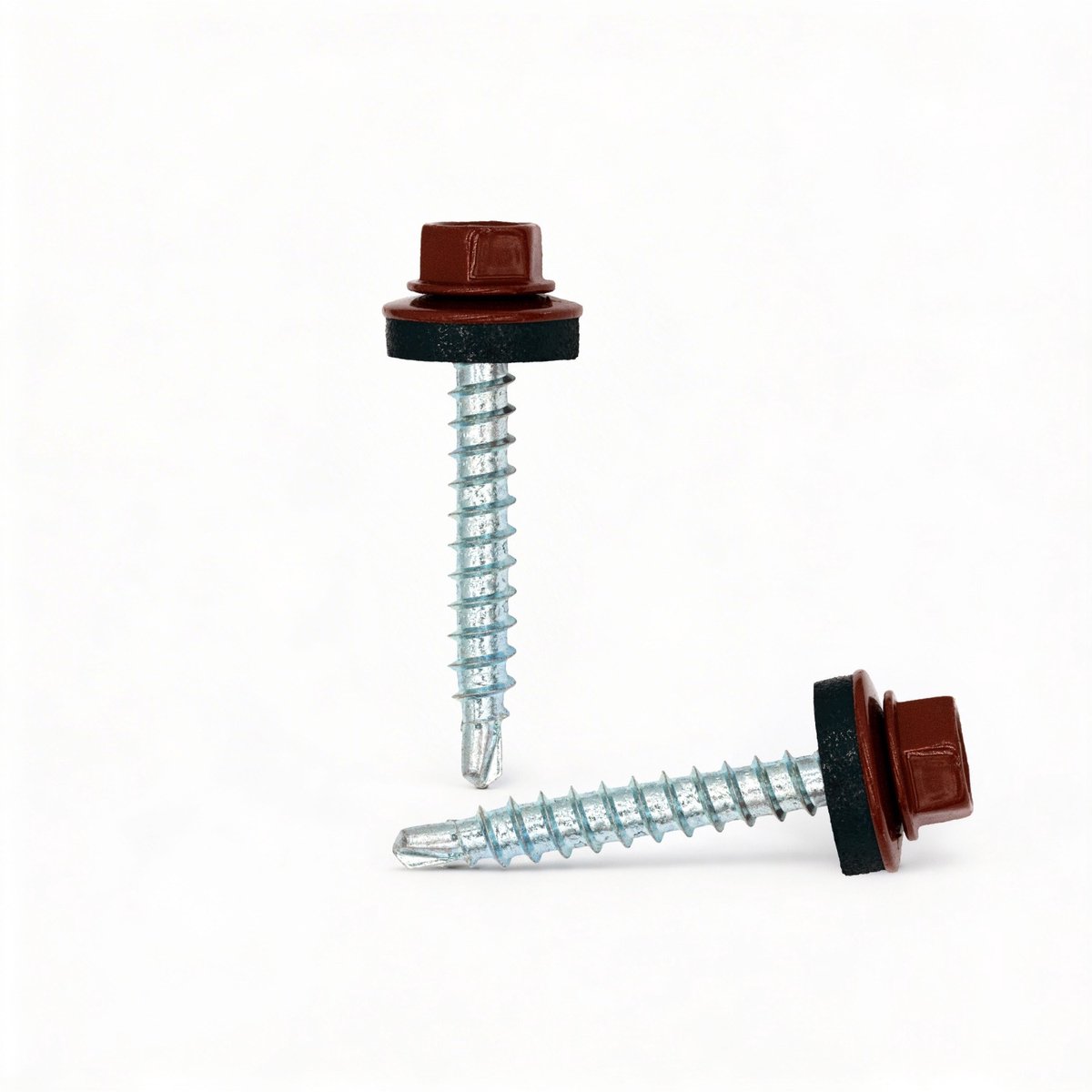 TWISTEC Zelfborende Dakschroeven 4,8 x 35 mm – Voor Houten Onderconstructies – RAL 8012 Roodbruin – 100 stuks