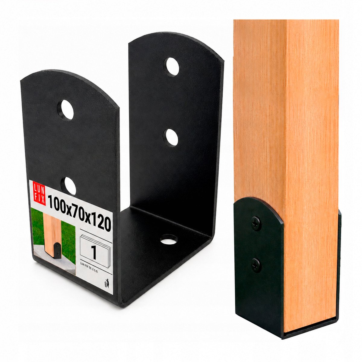 LUN FIX - Hameranker 120x120x1,8mm - Anker 900mm