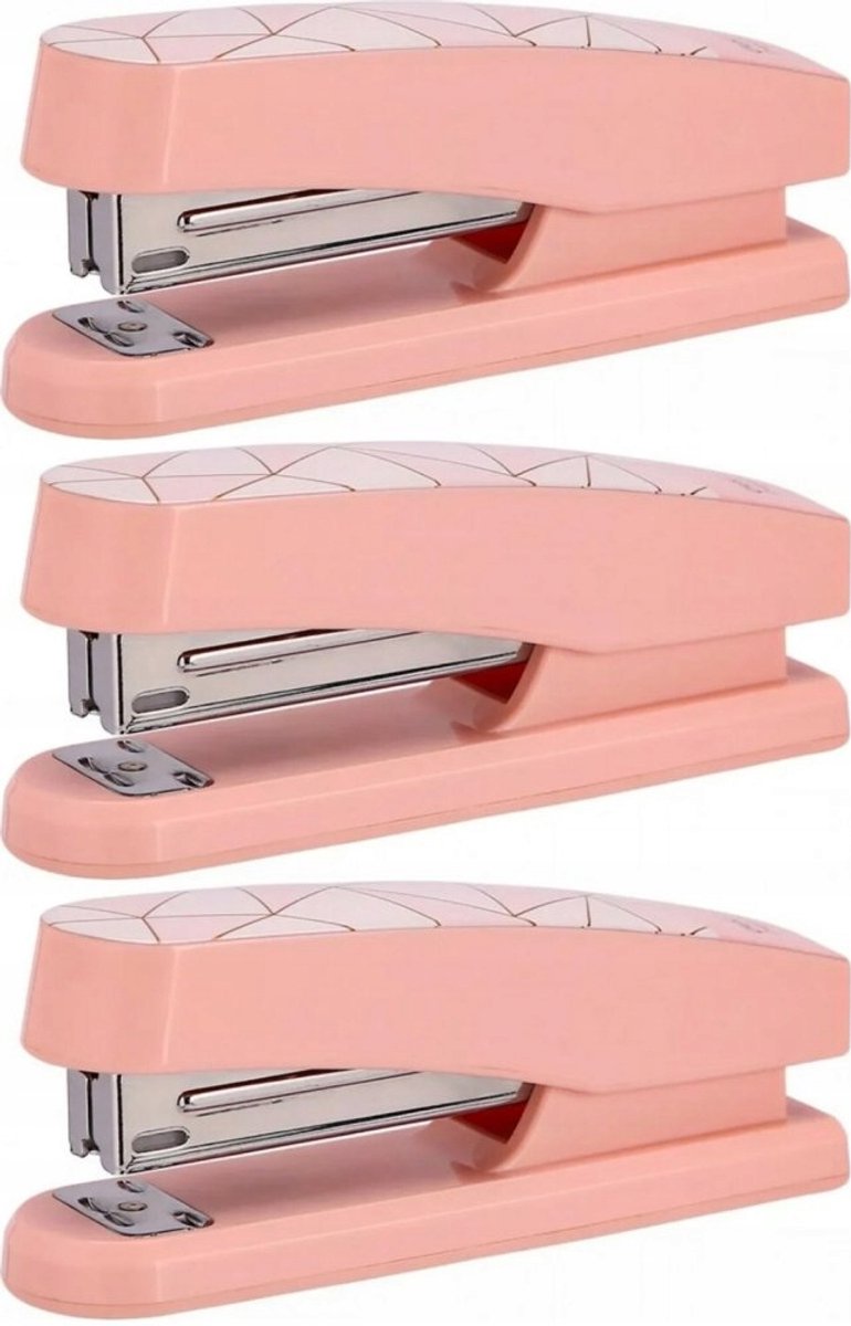 Deli Macaron Nietmachine - 25 Vel - Roze - 3 Stuks