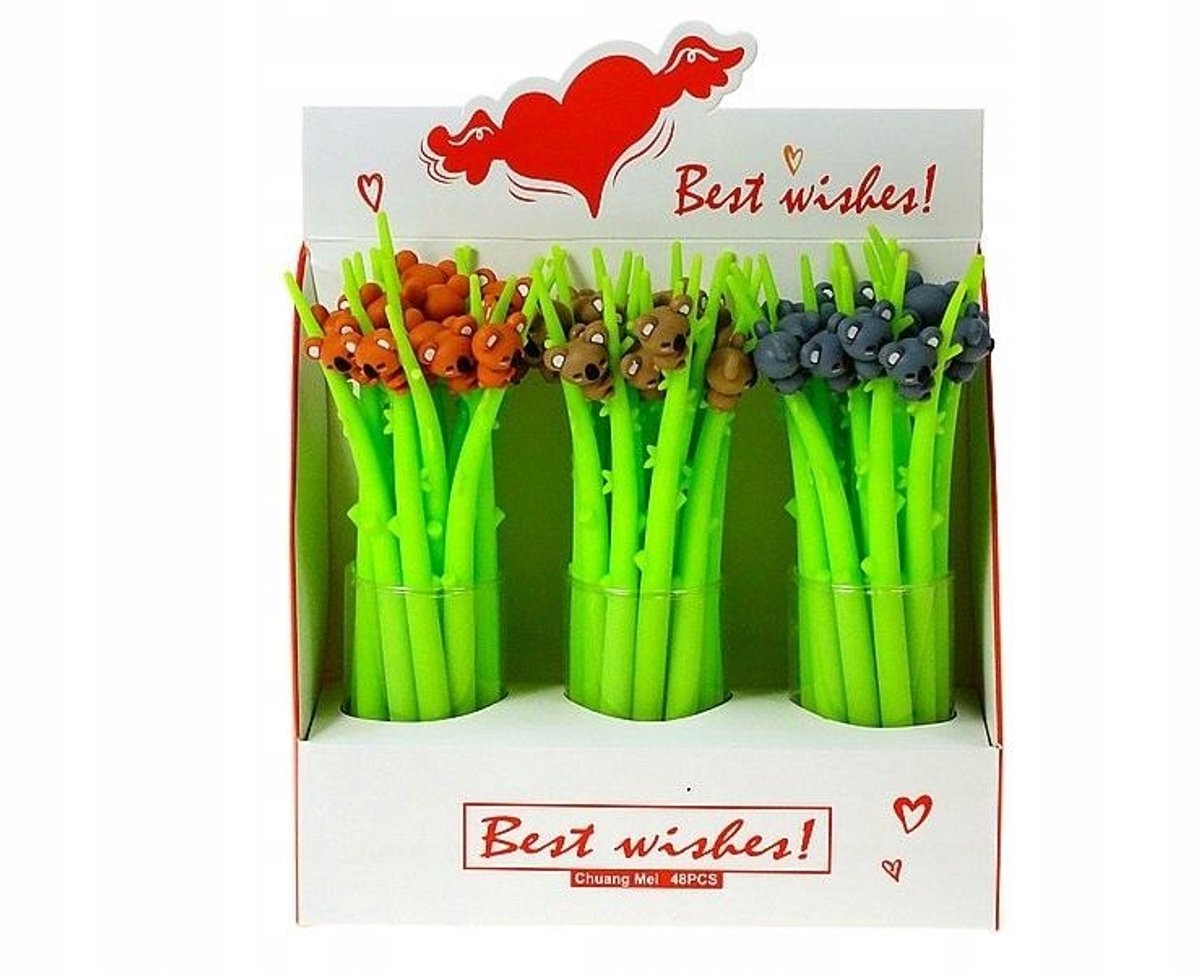 Set van 48 Koala Pennen - Ideaal voor School en Kantoor