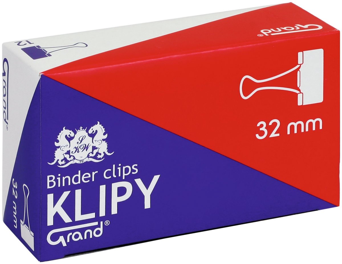 Zwarte Kantoorklipsen 25mm - 12 Stuks