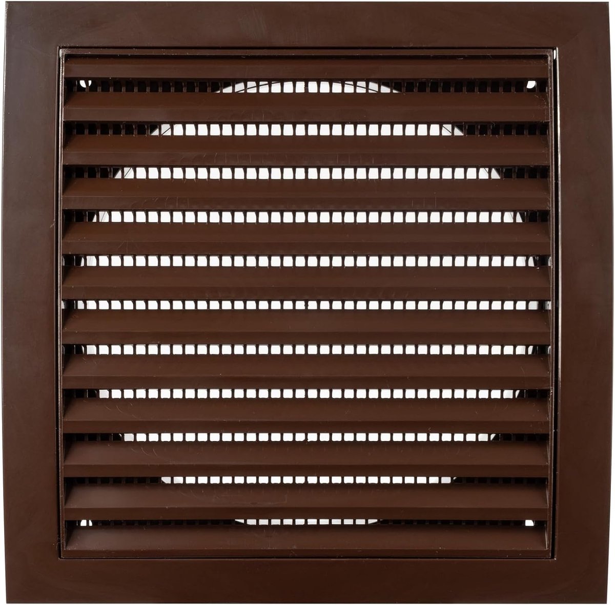 Vent Systems Ø150mm / 6" Inch - Brown Air Vent Plastic Cover - Louvered Outdoor Opening Flap Vent Built-in - ShopVlot