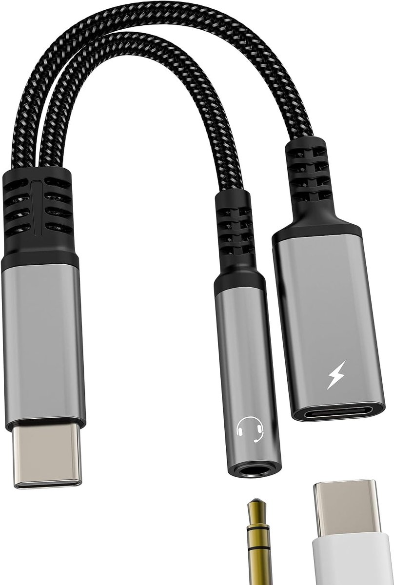Adapter USB C naar 3,5 mm jack voor iPhone 17 16 15 Pro Max hoofdtelefoonkabel hoofdtelefoon aansluiting compatibel - ShopVlot