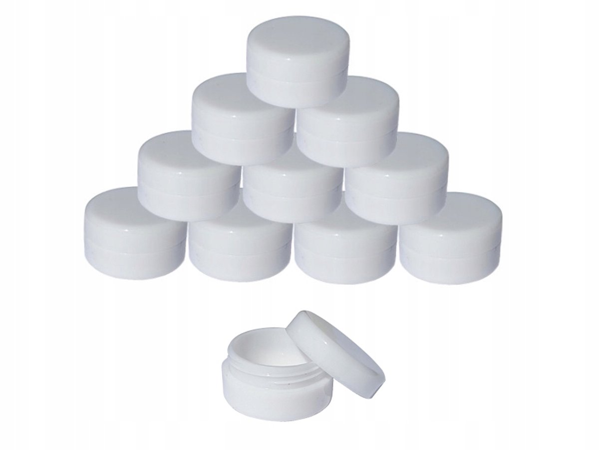100x Mini Potjes 2ml voor Nail Art & Sieraden - Wit