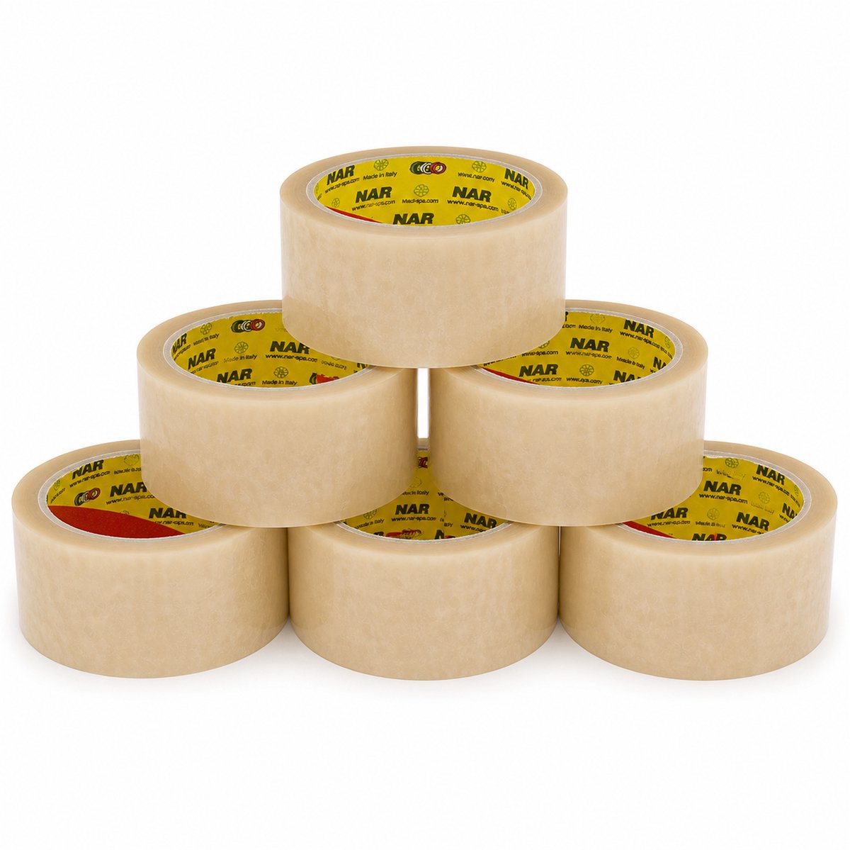 Inpakr PVC Verpakkingstape NAR - 6 Rollen - Transparant - 50 mm x 66 m - 32 Micron