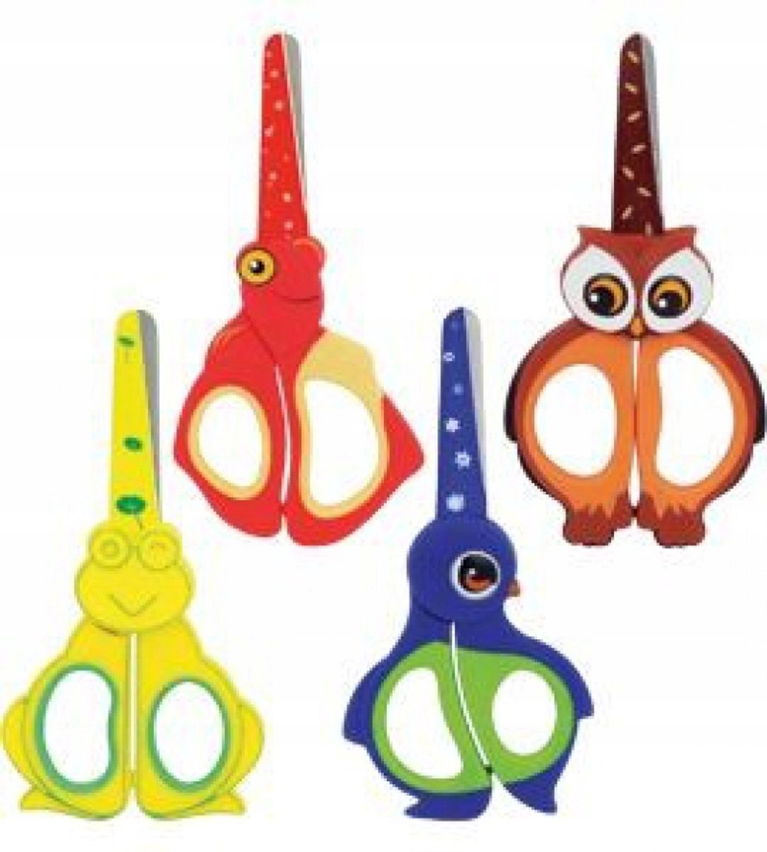 Kinderschaartjes 13 cm Dierenvormen - 24 stuks display