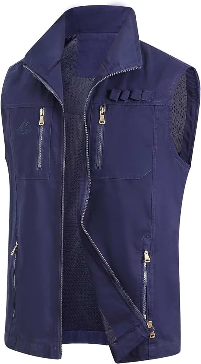 Vissersvest Lichtgewicht Ademend Jas Vrije Tijd Vintage Vest Mouwloos Sportjack Jacht Vest Rits Reizen Fotografie Camping Jacht Vesten