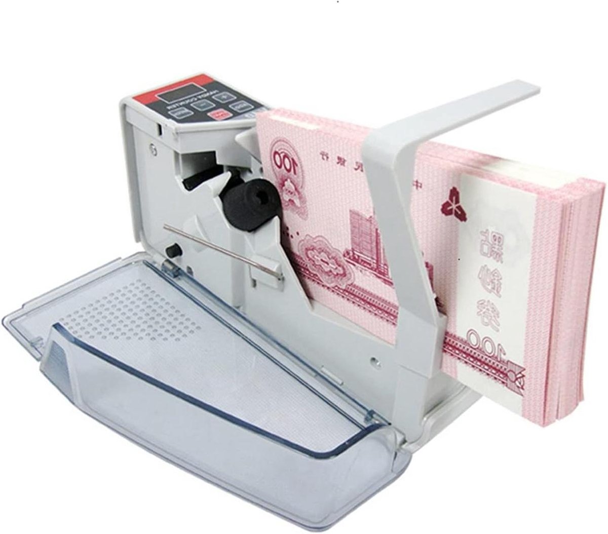 Geldteller Machine - Valutateller Contant Geld - Snel Rekeningen Tellen - Compact Ontwerp - 600 Stuks/Minuut - Zwart