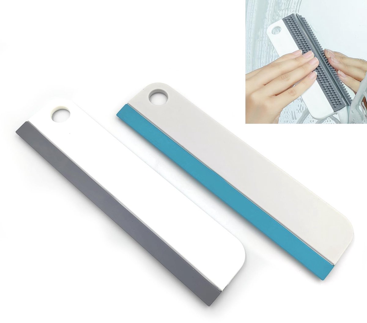Raamkrabber - multifunctionele mini siliconen raamreiniger geschikt voor glas douchedeuren spiegels badkamers aanrechtbladen autoruiten