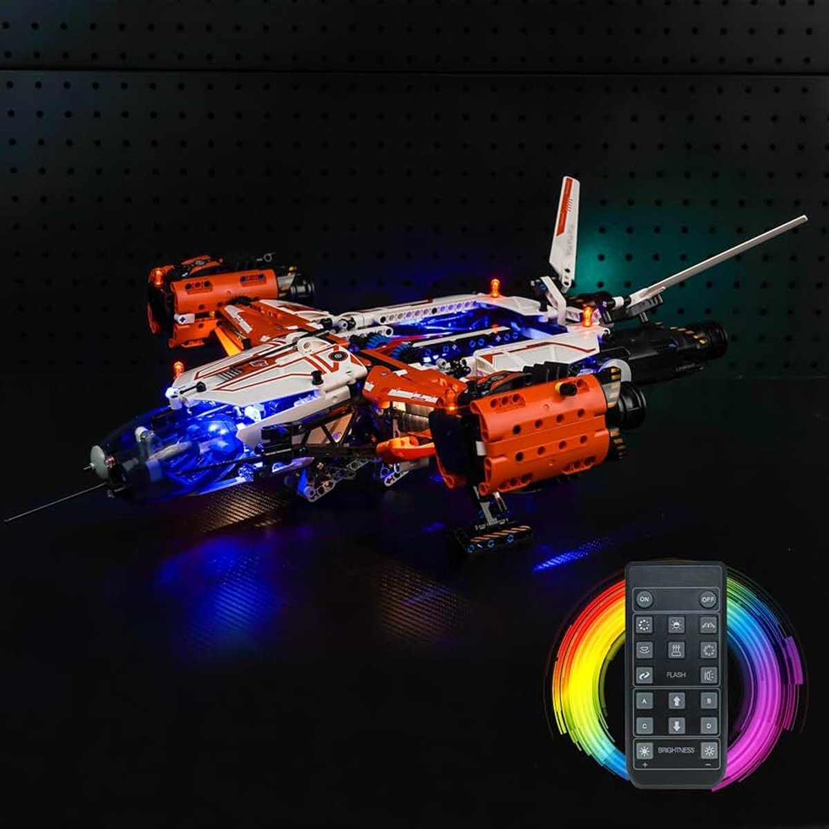 Lichtset, compatibel met Lego VTOL Heavy Cargo Spaceship LT81 (geen model), LED-verlichtingsset creatief