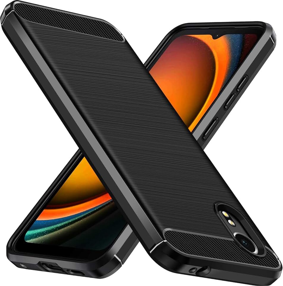 Ivoler Hoes voor Samsung Galaxy XCover 7 / Galaxy XCover7, militaire bescherming, stootvast, dun, zacht, flexibel, TPU-siliconen, krasbestendige beschermhoes, anti-vingerafdruk, zwart