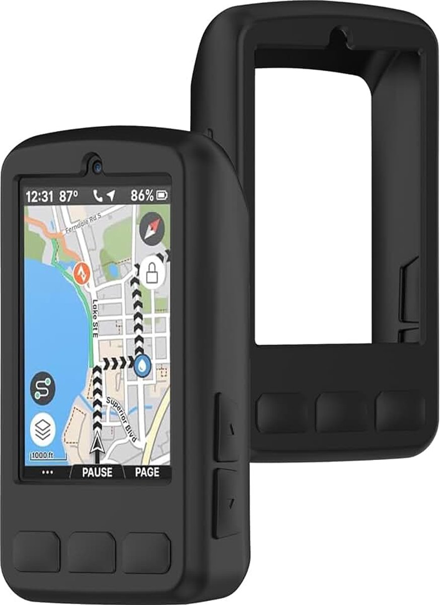 Hoes compatibel met Wahoo Fitness ELEMNT Roam 3/Roam V3, zachte schokbestendige draagbare beschermhoes, cover, siliconen beschermhoes voor Wahoo ELEMNT Roam 3 GPS, zwart
