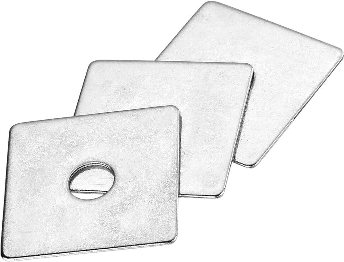 Vierkante sluitringen, 304 roestvrij staal, vierkante sluitringen, platte afstandschijf, afdichting voor hardware-bevestigingselementen