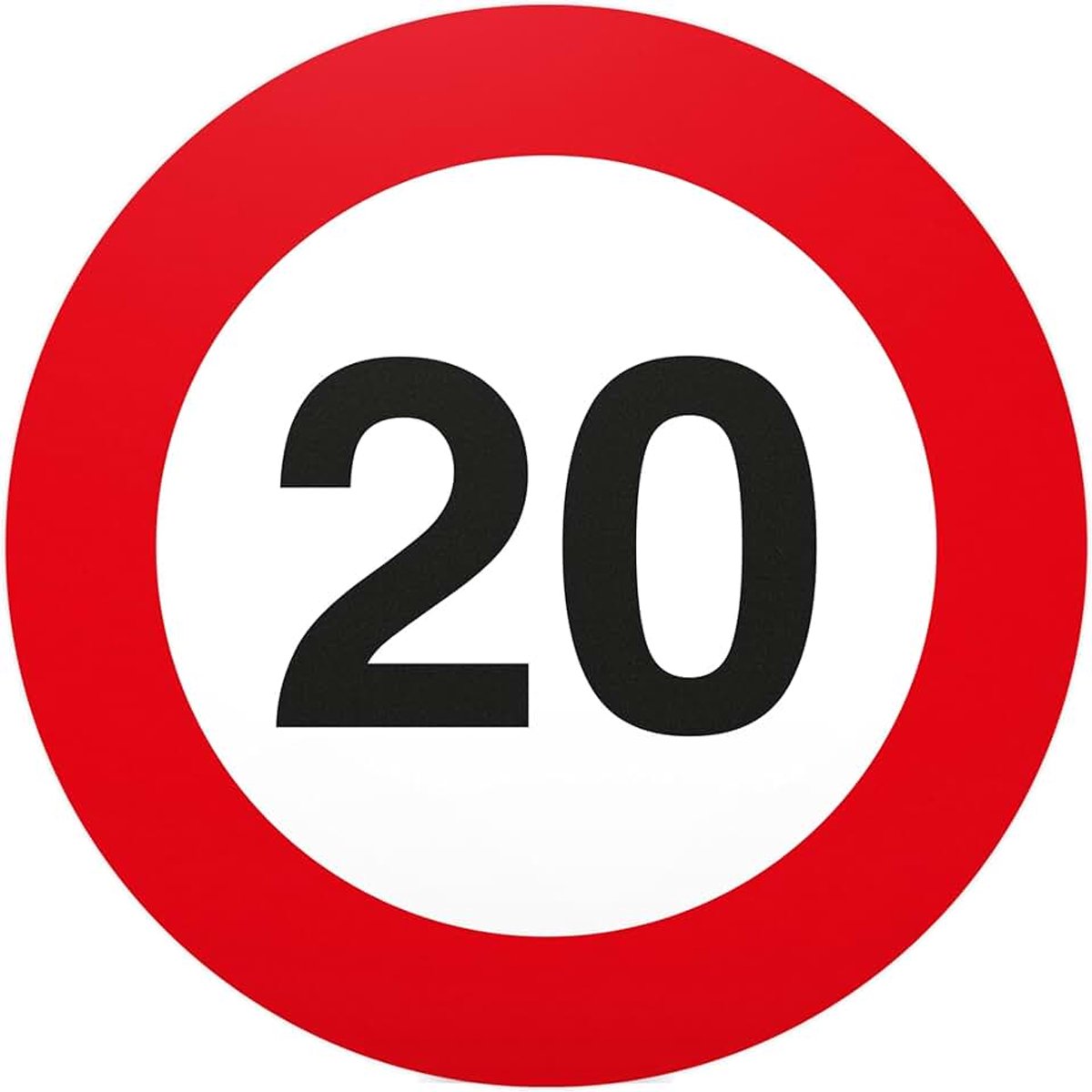 20ste verjaardag verkeersbord - bord cadeau 20ste verjaardag cadeau-idee verjaardagscadeau twintigste verjaardagsdecoratie feestdecoratie feestartikelen verjaardagskaart