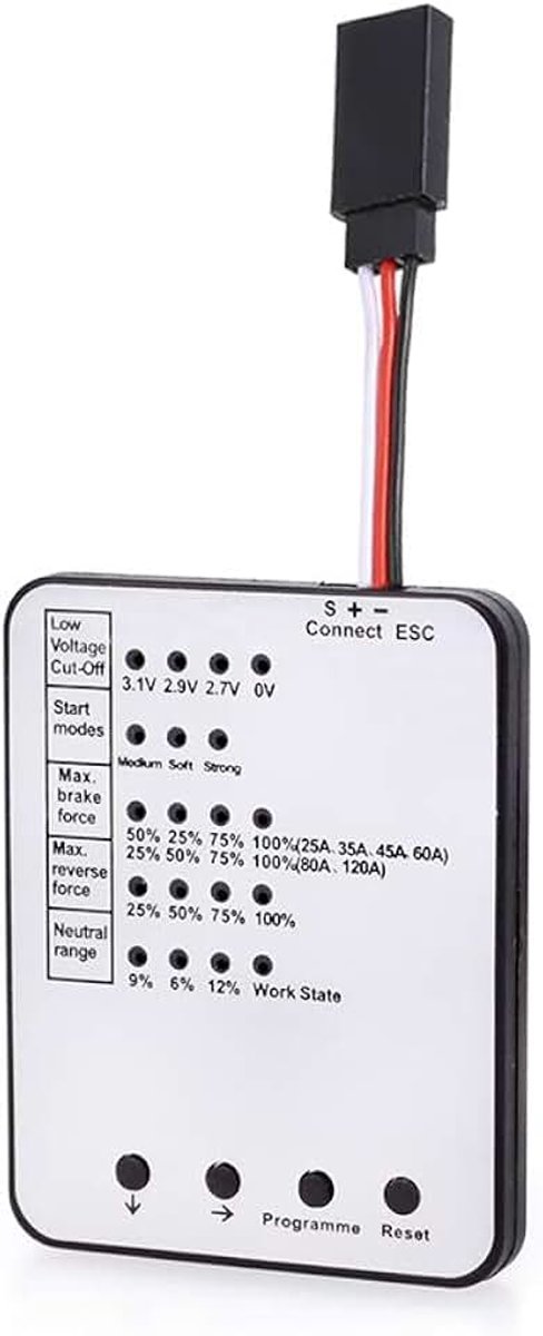 RC Program Card Electronic Speed ​​Controller Programmer voor RC Car 25A - 150A ESC