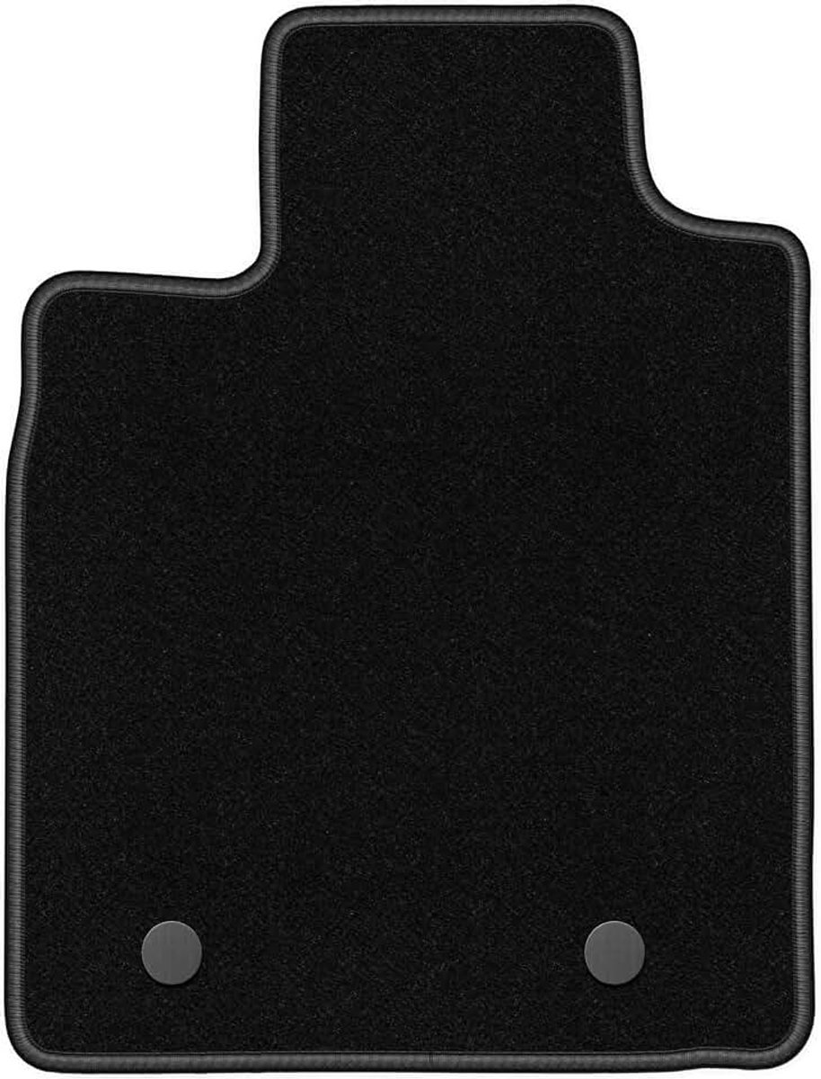 Velours bestuurdersmat compatibel met Dacia Sandero I hatchback, Stepway 2008-2013 - 1 stuk, zwart