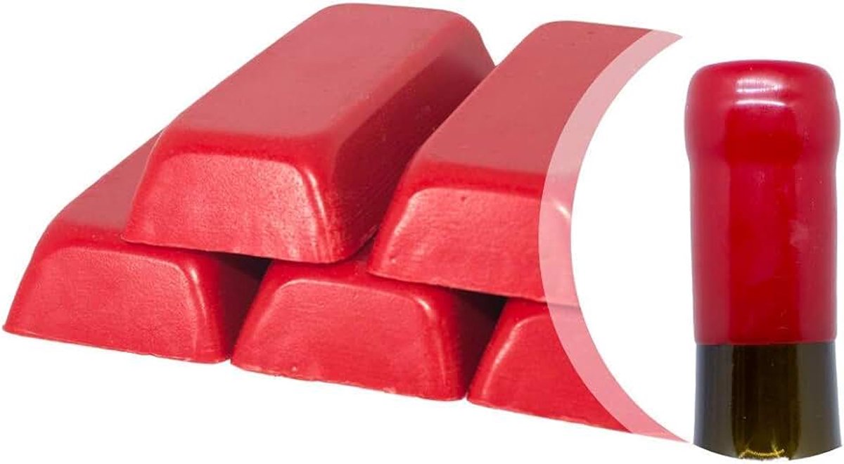 Verpakking met 1000 g schellak rood of zegellak, zacht, voor het verzegelen van wijnflessen, bier, jenever en likeur (rood, 1000 g)