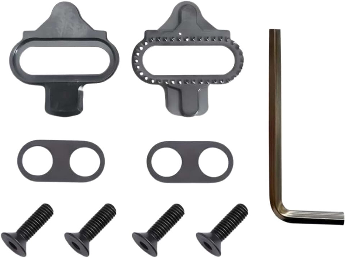 Fietsschoenplaten, compatibel met Shimano SPD SM-SH51, 2-gaats klikpedalen, set voor mountainbike, indoor fietsen