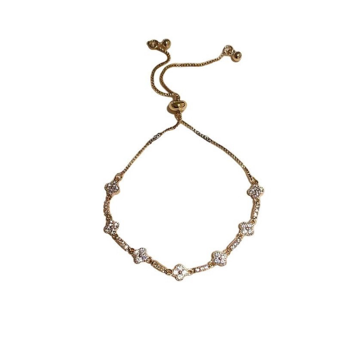Armband – 28,6 x 0,7 cm – Armband met bloemmotief - Eenvoudige armband - Verstelbaar – Verfijnd – Veelzijdig – Polsaccessoire – Polskoord – Accessoire – Eenvoudig – Geschikt voor dagelijks gebruik of styling