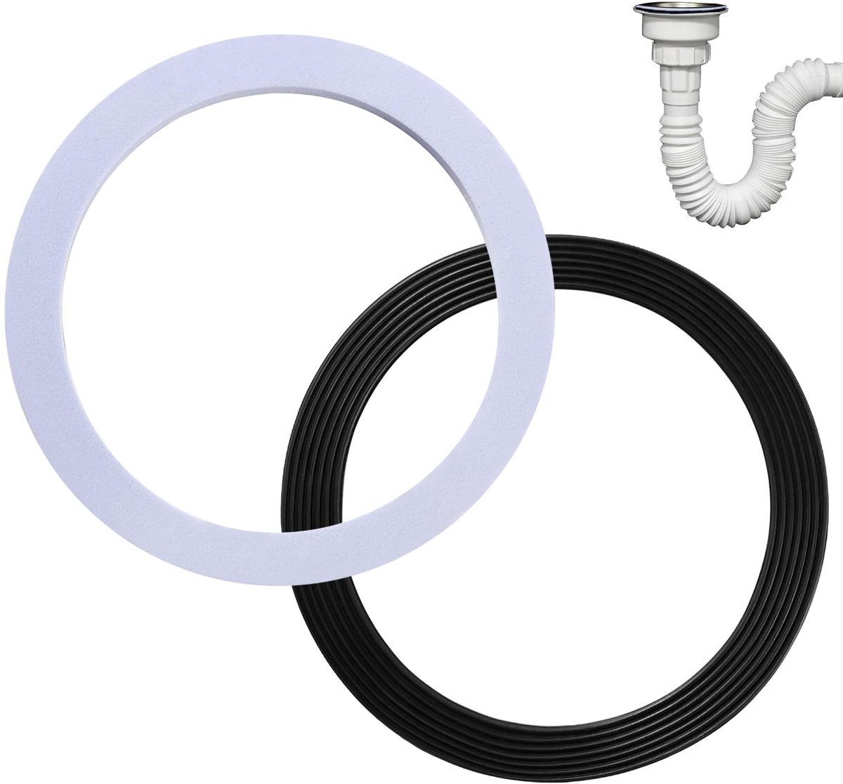 Afdichtingsring, Vervangende Gootsteenafvoeraccessoires Afdichtingsring, Lyeteung 2 Stuks 110mm Gootsteen
